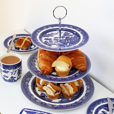 3 Tier Cake Stand Blue Willow