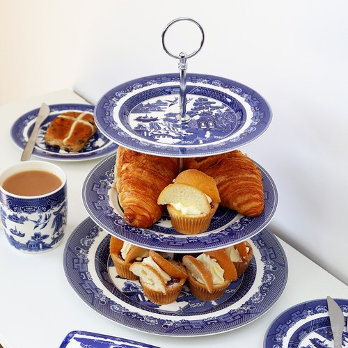 Tier cake stand blue willow - blue,