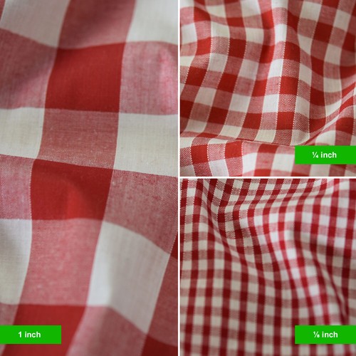 Polycotton fabric gingham - fabric,