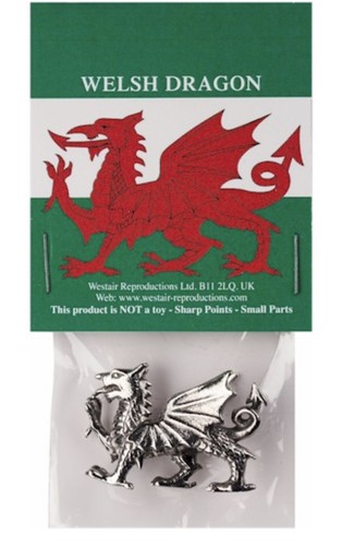 Welsh dragon pewter firgurine - dragon,
