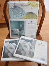Sanderson Dandelion Clocks Double Duvet Cover and 2 Oxford Pillowcases Aqua