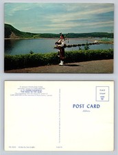 Highland Piper at Canso Causeway Cape Breton Nova Scotia Postcard NS-9203