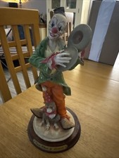 Vintage Leonardo Collection Circus Clown Figurine with Monkey