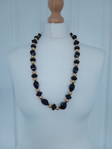 Vintage napier black - black/gold, bead