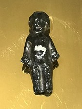 ANTIQUE BLACK FROZEN CHARLOTTE PORCELAIN DOLL 28mm