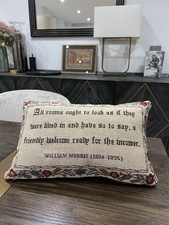 William Morris Quote Tapestry Cushion (8”x13”)