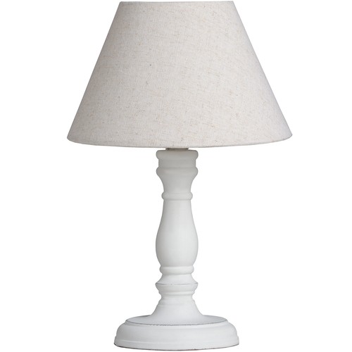 White bedside table lamp - white, light