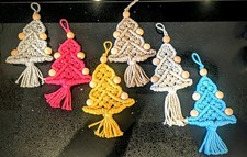 Macrame Christmas Tree Decorations - Hand Made