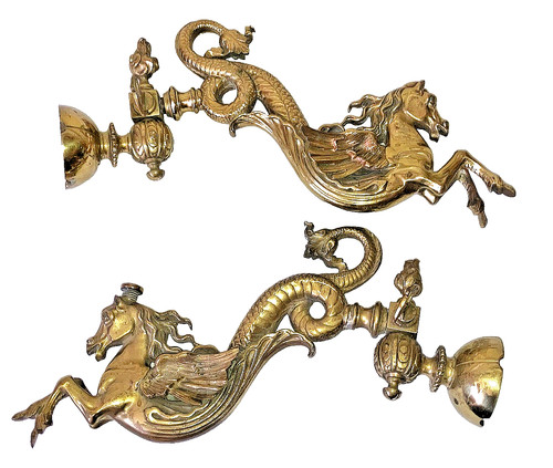 Monumental pair 35cm bronze - pair,