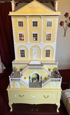 Rare Dolls House Emporium Queen Anne W Buckingham Basement Decorated Yellow 1:12