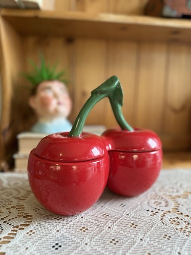 Kitsch ceramic cherry - ceramic,