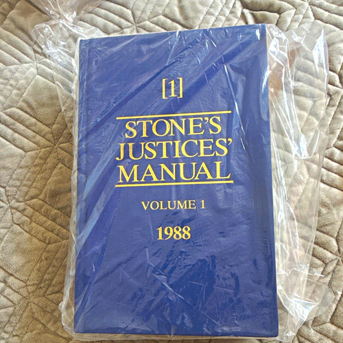 Stone justices manual - manual, 1988