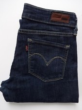 Levi's Demi curve  women's jeans skinny W26 L32 dark blue stretch denim LEVB833