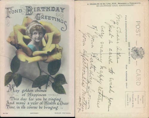 Birthday greetings with floral