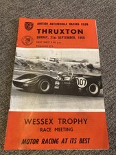 BARC Thruxton Wessex Trophy Race Program 1969 Formula Ford GT Special Saloons