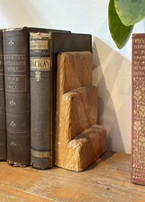 Vintage Wooden Bookend Book