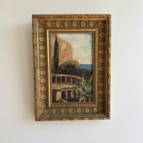 Vintage seascape oil - vintage,