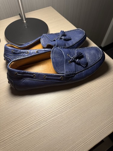 Zara man blue leather tassel - man,