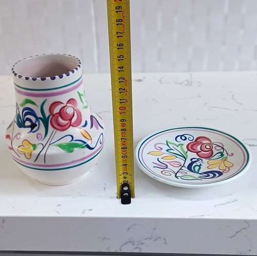 Poole hand painted floral bird - floral,