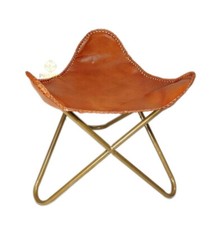 Leather Ottoman Stool,Indian Handmade Living Room Comfortable Foot Stool PL2-27