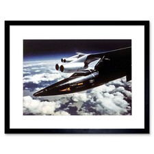 War Military Plane Fighter Bomber Jet X15 Rocket B52 Framed Print 12x16 Inch