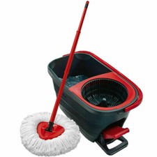 Vileda Turbo Smart Spin Mop & Bucket Set | Pedal Wringer | Microfibre Head