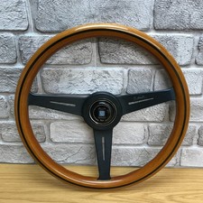 Genuine Nardi Gara, 365mm wood rim 3 spoke steering wheel. Classic. SUPERB!  7A