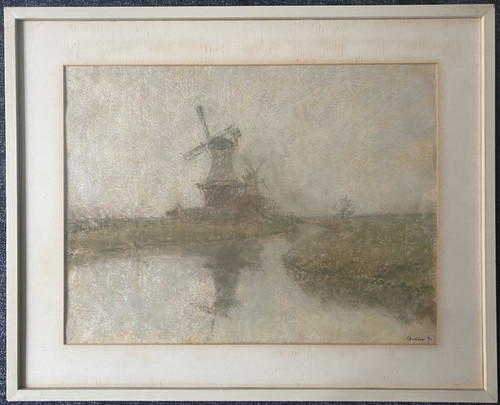 Pastel signed mill the - pastel,