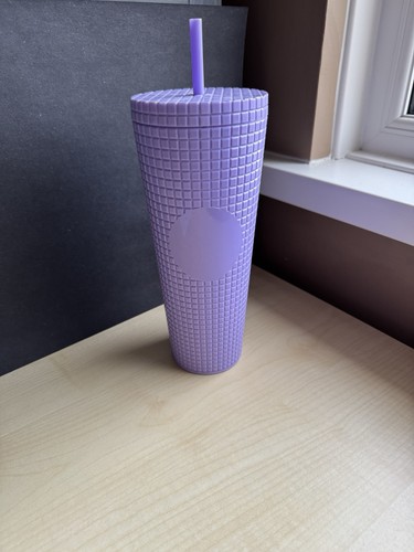 Purple textured tumbler - textured,