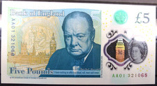 AA01 321068 £5 Note Genuine Banknote GBP Five Pound Note RARE Serial run of AA01