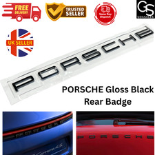 PORSCHE Gloss Black Rear Badge