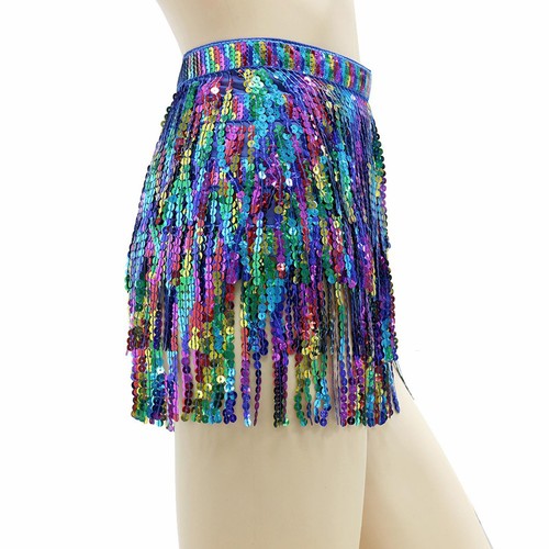 Women sequin fringe skirts - sequin,