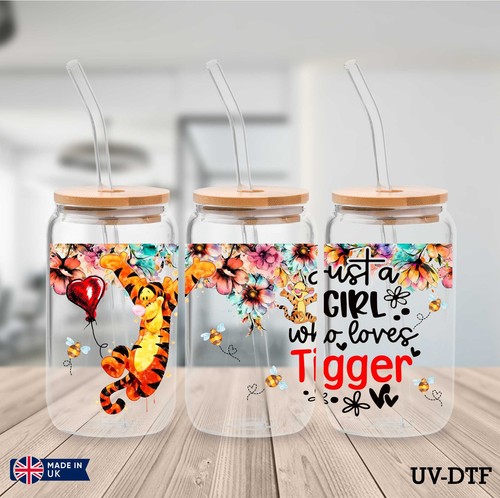 Tigger dtf sticker 16oz - -,