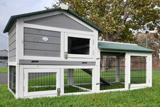 SMOKEY XXL GREY RABBIT HUTCH