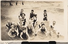 Antique RPPC Hastings Bathing