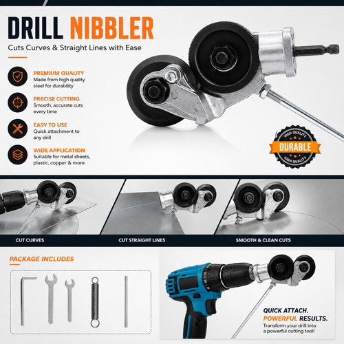 Drill nibbler attachment for - nibbler,