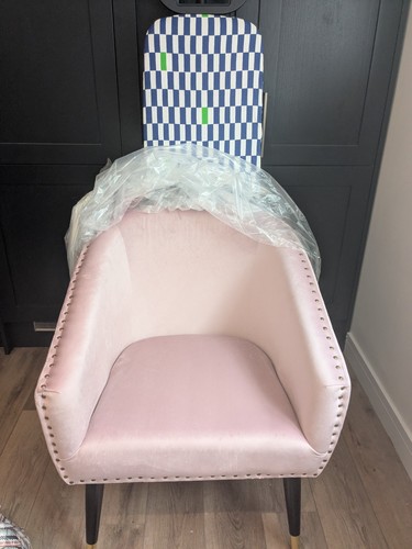 Rose pink velvet - pink, chair