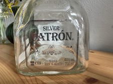 Silver Patron Tequila 700ml Bottle Empty