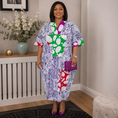 Elegant african ankara dress - african,