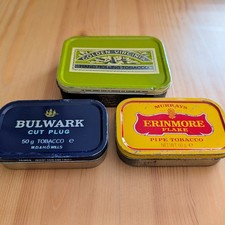 Mix Lot of 3 Vintage Tobacco Tins , Bulwark, Erinmore, Golden Virginia, Empty #2