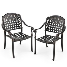 Set of 2 Cast Aluminum Patio