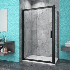 Black frame sliding shower - sliding,