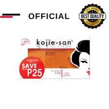 Kojie San Skin Lightening Soap 3 x 65g Kojic Acid Whitening Official