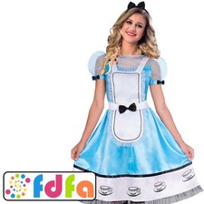 Amscan Alice in Wonderland Blue Fairytale Adults Ladies Fancy Dress Costume