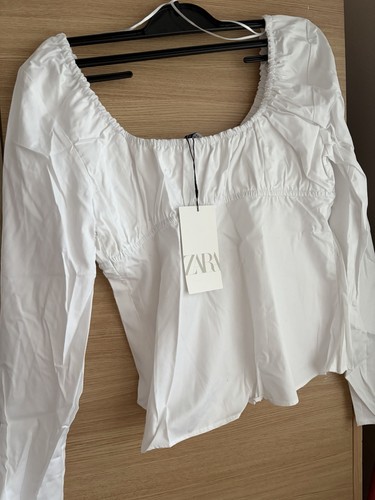 Zara white ruched milkmaid - zara,