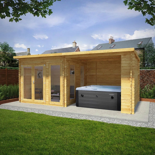 20x10 pent log - log, cabin