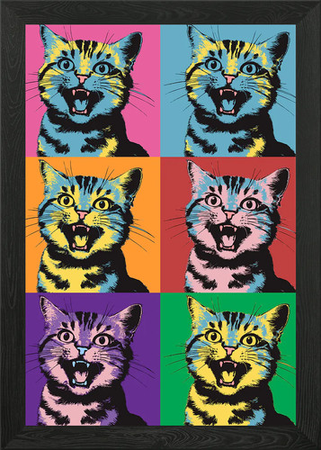 Cat andy warhol pop art - cat,