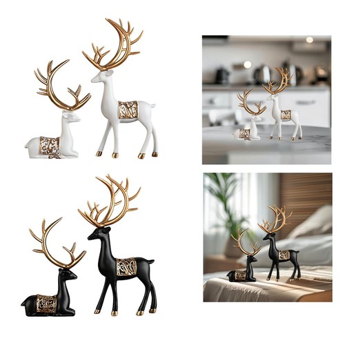2pcs deer sculptures animal - deer,