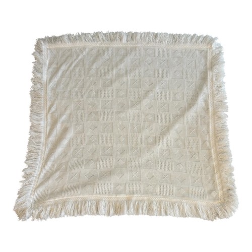 Mothercare white shawl fringed - white,