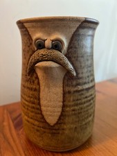 Muggins Ugly Face Mug - RARE - Blue Eyes - Vintage Feb 1979 - Muggins Pottery